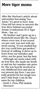 Tiger Mom article
